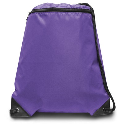 Zipper Drawstring Backpack