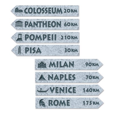 Italian Street Sign Cutouts