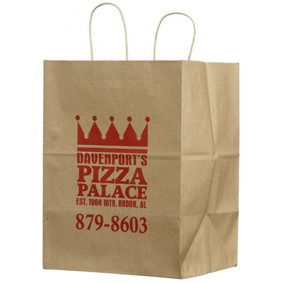 Food Service Natural Kraft Paper Regal Shopping Bag (12"x9"x15¾")