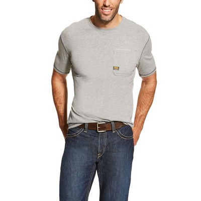 Ariat® Men's Heather Gray Rebar® Workman™ Short Sleeve T-Shirt