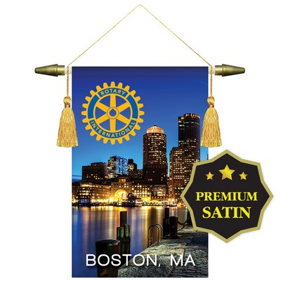 8" x 12" Premium Podium Banner Straight Cut/No Fringe