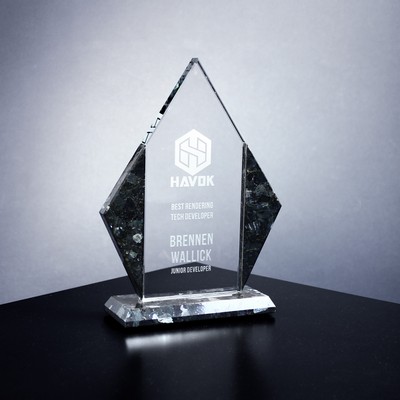 Bristol Arrowhead Crystal & Granite Award (6¾"x5½")