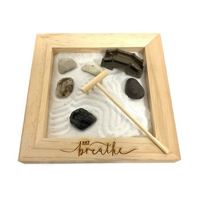 Natural Wood Zen Garden - Square