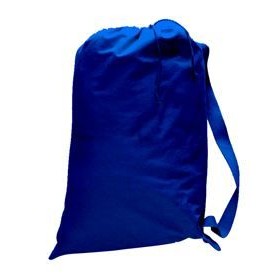 Heavy Canvas drawstring Bag w/Web Shoulder Strap & Self Fabric Handles