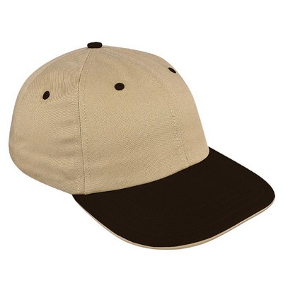 USA Made Two Brushed Snapback Dad Cap w/Sandwich Visor