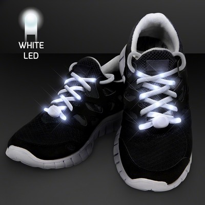 White LED Shoelaces for Night Fun Runs - BLANK