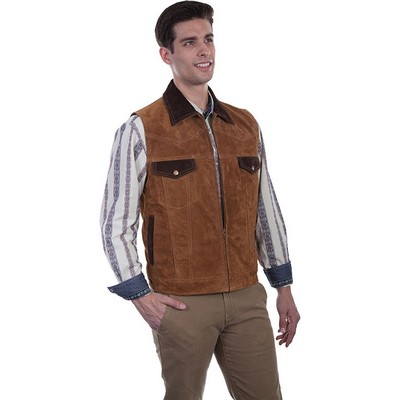 Men's Boar Suede Two Tone Vest