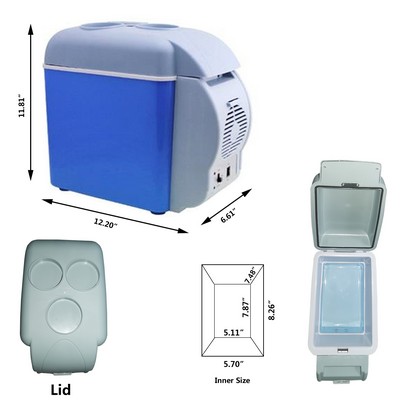 12V 7.5L Portable Mini Car Refrigerator Cooler And Warmer