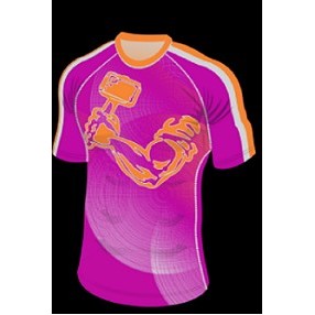 Fully sublimated short Youth sleeve rash guard