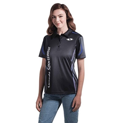 Sublimated Ladies Short Sleeve Polo Shirt