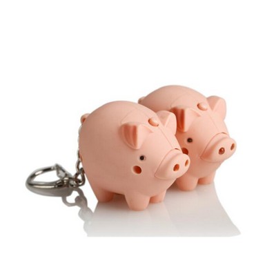 Fat Pig LED Sound Keychain