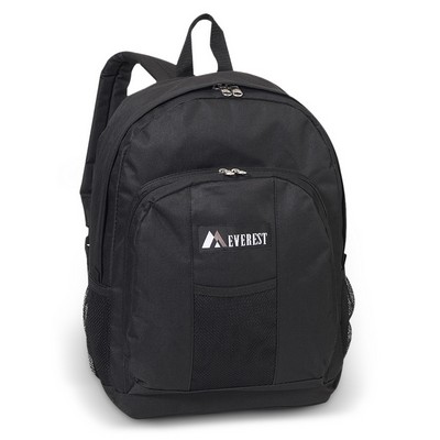 Everest Backpack with Front and Side Pockets, Black