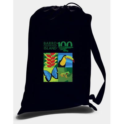 Medium Color Canvas Drawstring Laundry Bag - Full Color Transfer (19"x27")