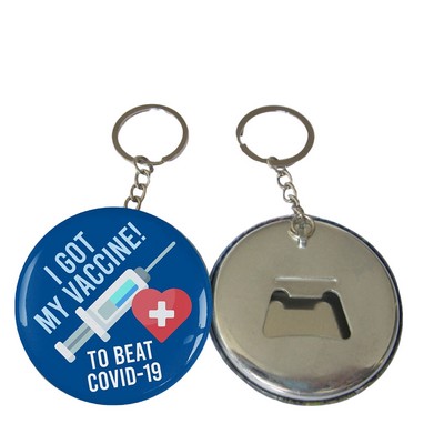 Vaccinated Bottle Opener Key Chain