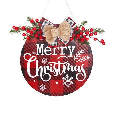 Christmas Wooden Hanging Door Sign Decoration