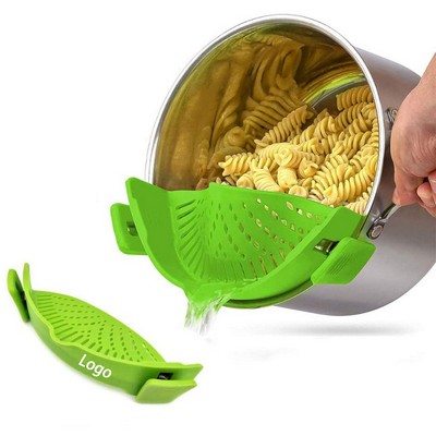 Silicone Food Clip on Strainer Fit Most Pot