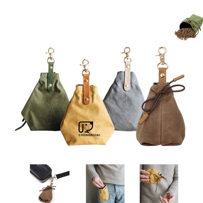 Drawstring Dog Treat Pouch Bags with Clip