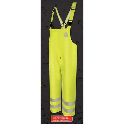 Hi-Visibility Flame-Resistant Rain Bib Overalls