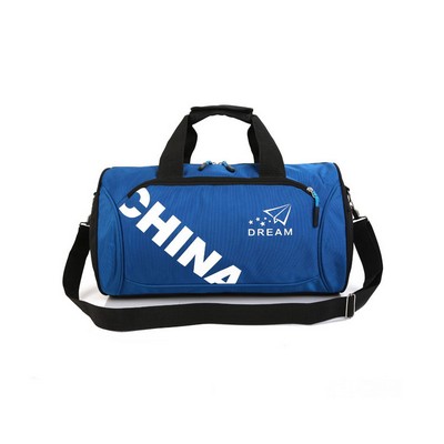 Cylinder Travel Duffel Bag w/Removable Shoulder Strap