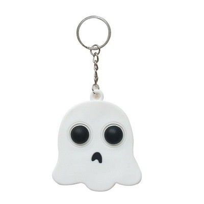 Halloween Ghost Push Pop Bubble Keychain