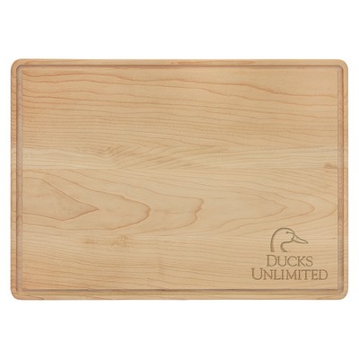 13¾" x 9¾" Maple Cutting Board with Juice Groove