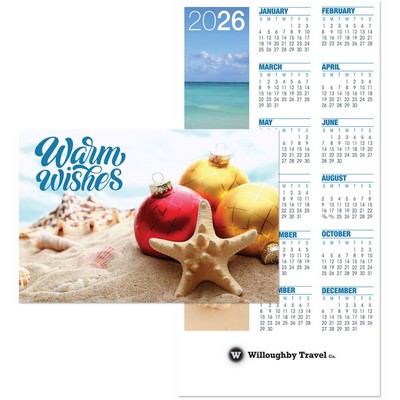 Beach Warm Wishes Card To Calendar