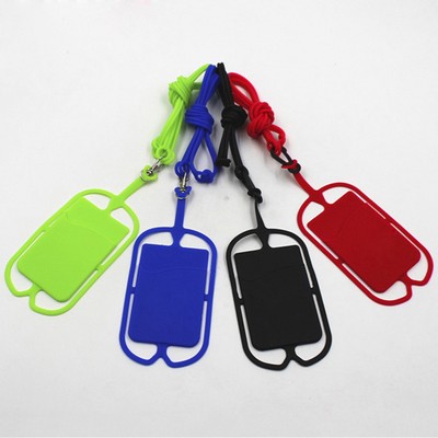 Silicone Lanyard With Phone Holder & Wallet