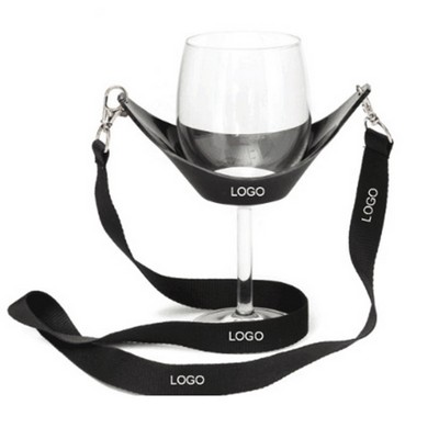 Wine Glass Holder w/Printed Lanyard