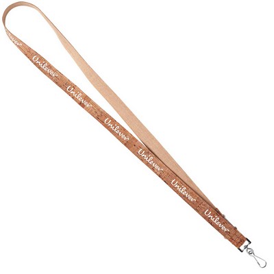 3/4" Natural Cork Fasttrack Lanyard (Factory Direct - 10-12 Weeks Ocean)