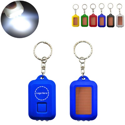 Bright Solar-Powered Led Flashlight Keychain