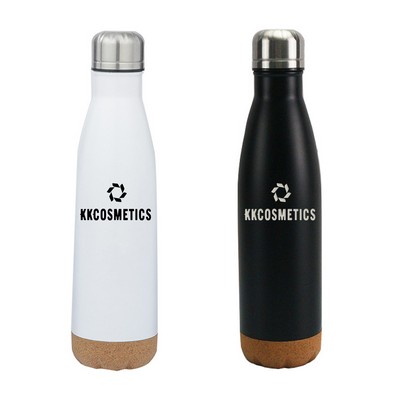 17oz Stainless Steel Vacuum Bottle with Cork Base