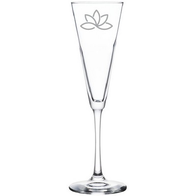 Deep Etched or Laser Engraved Libbey® 7552 Vina 6.5 oz. Trumpet Flute Glass