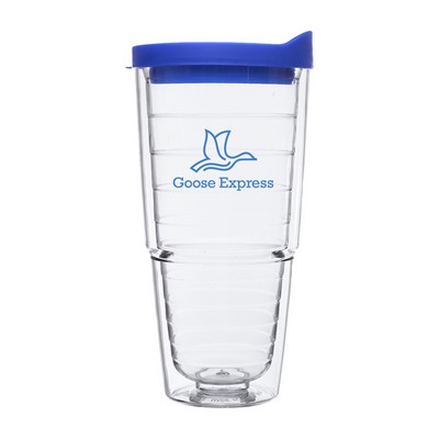 24 oz. Halley Double Wall Acrylic Tumbler (1 Color Imprint)