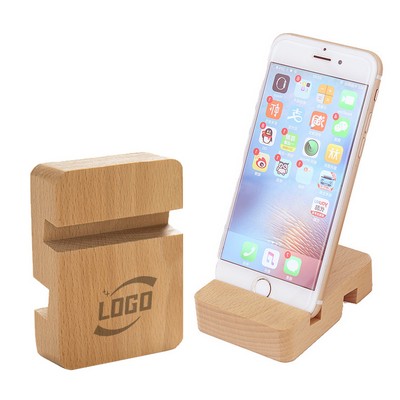 Wooden Block Desktop Phone Stand