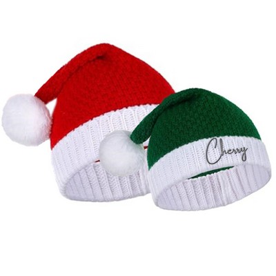 Christmas Knitted Elf Hat Beanie