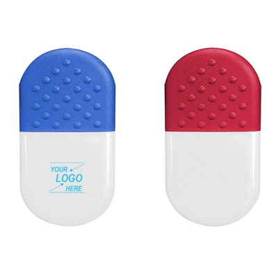 Magnetic Pill Shaped Plastic Clip