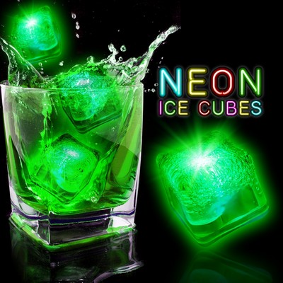 Neon Green Lited Ice Cubes(Blank)