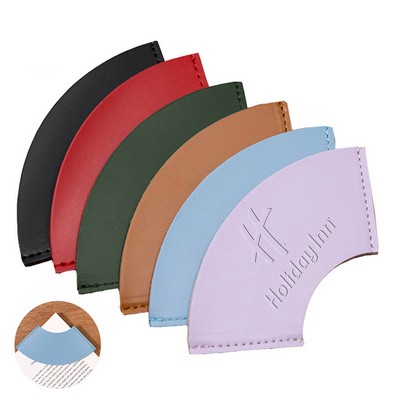 PU Leather Sector Shaped Bookmark