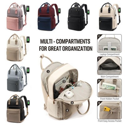 Laptop Backpack for Women Men 15.6 Inch Laptop Bag