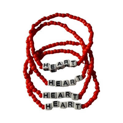 Red Heart Letter Bracelet