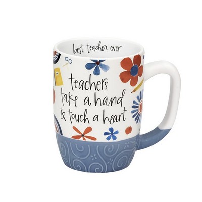 Teachers take a hand & touch a heart mug