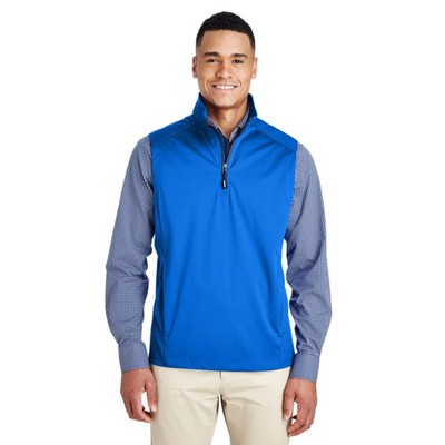 CORE365 Men's Techno Lite Three-Layer Knit Tech-Shell Quarter-Zip Vest