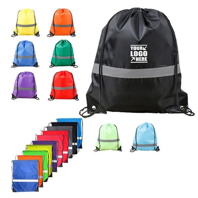 Reflective Drawstring Backpack