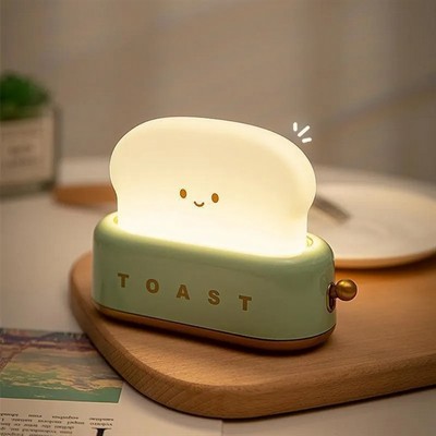 Toaster Lamp LED Night Light: Cute Rechargeable Desk Decor