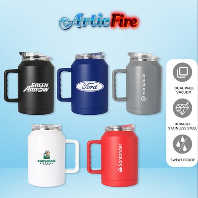 ArticFire 50 oz Insulated Stainless Steel Mug with Straw & Twist Lid