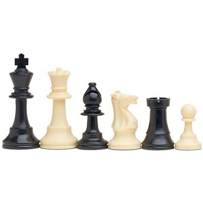 Staunton Tournament Plastic Chess Pieces, 3.75 inch King