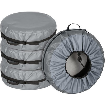 Tire Cover with Handle - Seasonal Spare Tire Bag, Durable Winter Wheel Storage Tote Against Dust