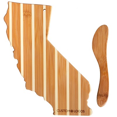 California Charcuterie Board with Spreader Knife Gift Set