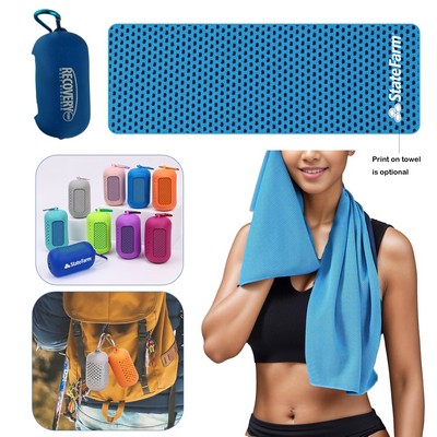 12"x35" Cooling Towel with Silicone Case