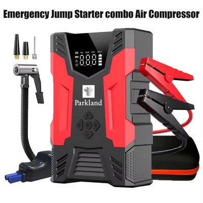 Emergency 10000mAh Battery Booster Jump Starter W/ 150PSI Air Compressor